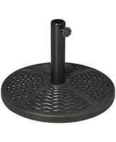 Simplie Fun 18" Heavy Duty Round Rattan Design Umbrella Base