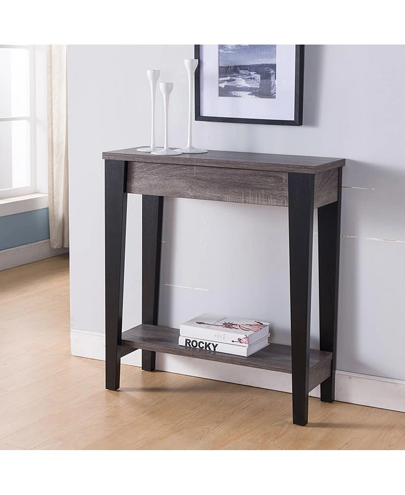 Streamdale Furniture Console Distressed Grey Black