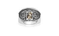 Suzy Levian New York Sterling Silver Cubic Zirconia Woven Ring