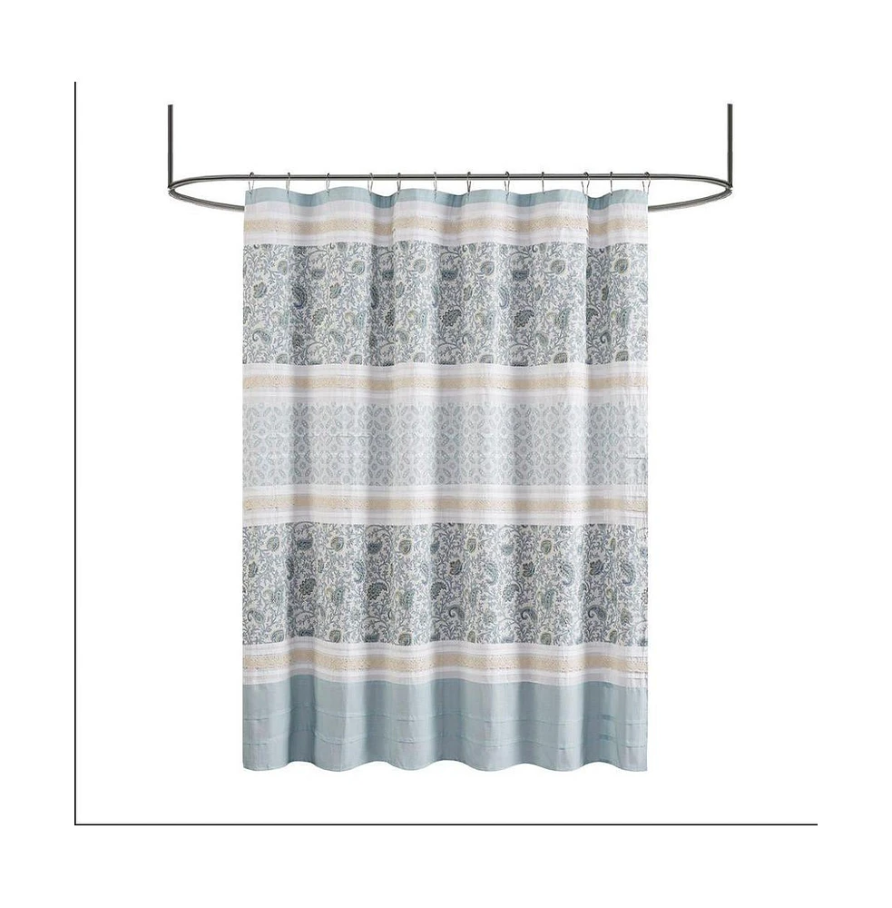 Home Outfitters White Shower Curtain 72x72", Shower Curtain for Bathrooms, Cottage/Country