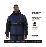 RefrigiWear Big & Tall 54 Gold Hybrid Sweatshirt - Insulated Work Hoodie for Cold Weather