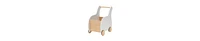 Slickblue Kids Wooden Shopping Cart with Rubber Wheels