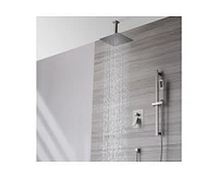 Casainc 10 Inch 2 Function Ceiling Mount Dual Shower Heads Shower System