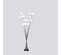 61.5" In 16-Light Acrylic Globe Aluminun Led Chrysanthe Silver Chrome Metal Floor Lamp
