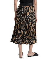 Dkny Women's Pull-On Printed Midi Skirt