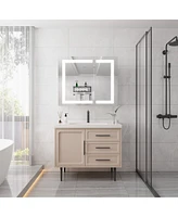 Led Vanity Mirror Medicine Cabinet, 36x30 Inch