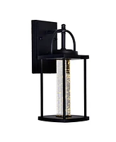 Cwi Lighting 13.9" Metal Greenwood Led Outdoor Wall Lantern