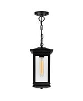 Cwi Lighting 15" Metal Oakwood 1 Light Outdoor Pendant