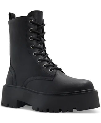 Aldo Women's Moimas Platform Lace-Up Lug-Sole Combat Boots