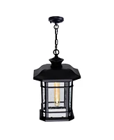 Cwi Lighting 15" Metal Blackburn 1 Light Outdoor Pendant