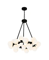 Cwi Lighting 26" Metal Arya 25 Light Chandelier