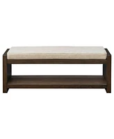 Simplie Fun Ivan Accent Bench With Lower Shelf