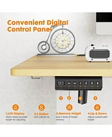 Streamdale Furniture Electric Height Adjustable Standing Desk, Sit To Stand Ergonomic Computer Desk, Yellow