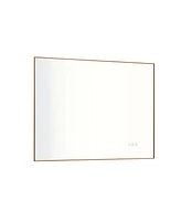 Streamdale Furniture 40x24 Led Lighted Bathroom Wall Mounted Mirror With High Lumen+Anti-Fog Separately Control