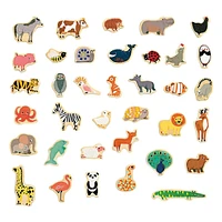 Djeco Wooden Animal Magnets & Jungle Progressive Animal Puzzles