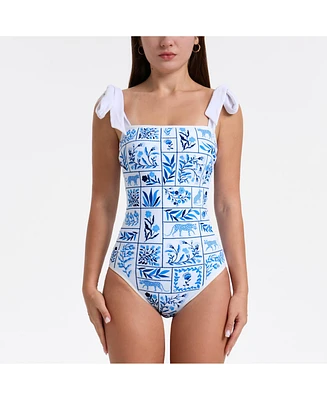 Jessie Zhao New York Women's Garden Reversible One-Piece Swimsuit