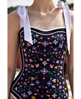 Jessie Zhao New York Women's Jungle Puzzle Reversible One-Piece Swimsuit