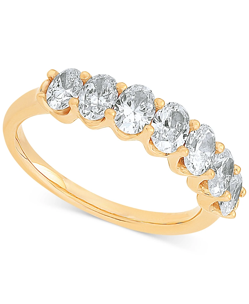 Diamond Oval Seven Stone Band (1-1/2 ct. t.w.) 14k Gold