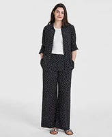 On 34th Women's Printed Collared Shirt, Created for Macy's