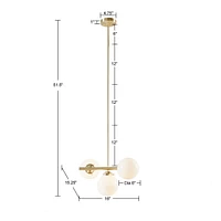 Aurelia 3-Light Chandelier With Frosted Glass Globe Bulbs