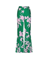 Mac Duggal Women's Printed Crepe High Waisted Wide Leg Trousers