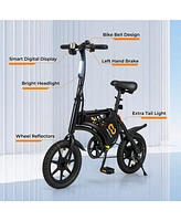 Costway 14" Folding Bike for Adults with Adjustable Saddle & Portable Handle