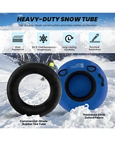 Costway 40" Heavy-Duty Inflatable Snow Tube for Sledding with Tire Pump & Tow Strap