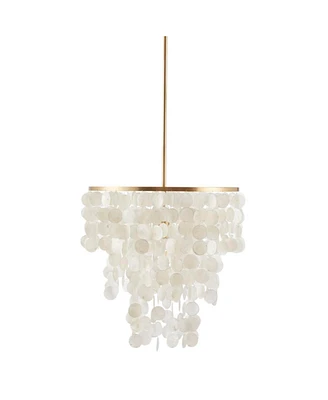 Simplie Fun Isla Layered Capiz Chandelier