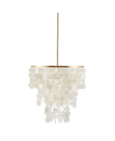 Simplie Fun Isla Layered Capiz Chandelier