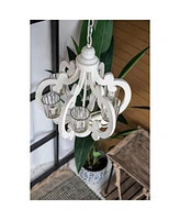 6-Light Farmhouse Wood Chandelier