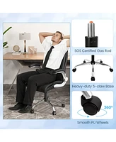 Costway Pu Leather Office Chair Height Adjustable Executive with Headrest