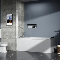 Streamdale Furniture 31" X 55" Bathtub Screen Framless Shower Door Tempered Glass Shower Panel