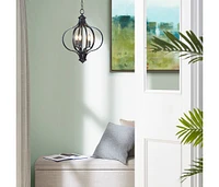 Streamdale Furniture Nava 3-Light Metal Chandelier With Adjustable Cha