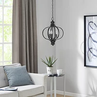 Streamdale Furniture Nava 3-Light Metal Chandelier With Adjustable Cha