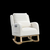 27.5" W Modern Accent High Back Living Room Casual Armchair Rocker