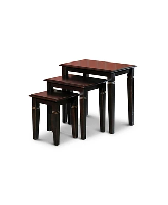 Simplie Fun 3-Piece Nesting Table Set, Espresso