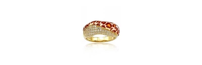 Suzy Levian New York Sterling Silver Cubic Zirconia Pave Leopard "Wild Side" Ring