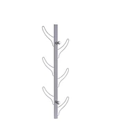 Simplie Fun Coat Hat Rack Silver