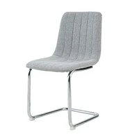 Table & Chair Set, Glass Top, Silver Metal Legs