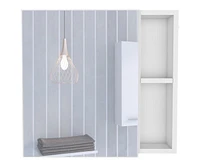 Oman Medicine Cabinet, Three Internal Shelves, Single Door, Two External Shelves