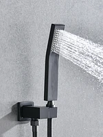 Ceiling Mounted Shower System Combo Set With Handheld And 16" Shower Head
