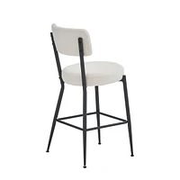 Modern teddy fabric bar stools - Stylish island seating