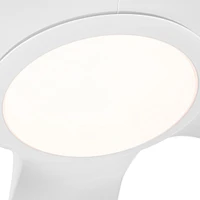 Modern 60 In Integrated Led Ceiling Fan Lighting With White Abs Blade