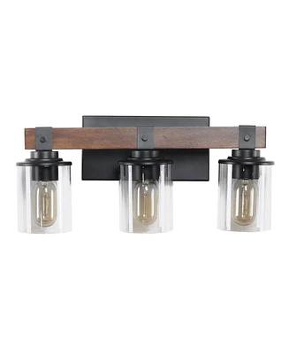 Simplie Fun 3-Lights Farmhouse Vanity Lights Fixture Rustic Bathroom Light Fixture Bathroom Sconce