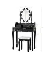 Vanity Dressing Table 10 Dimmable Bulbs Touch Switch for Bedroom