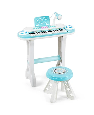 Costway 37-Key Kids Piano Keyboard Playset Electronic Organ Light