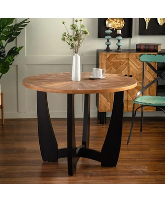 Simplie Fun Vintage Style Round Dining Table for Office and Home