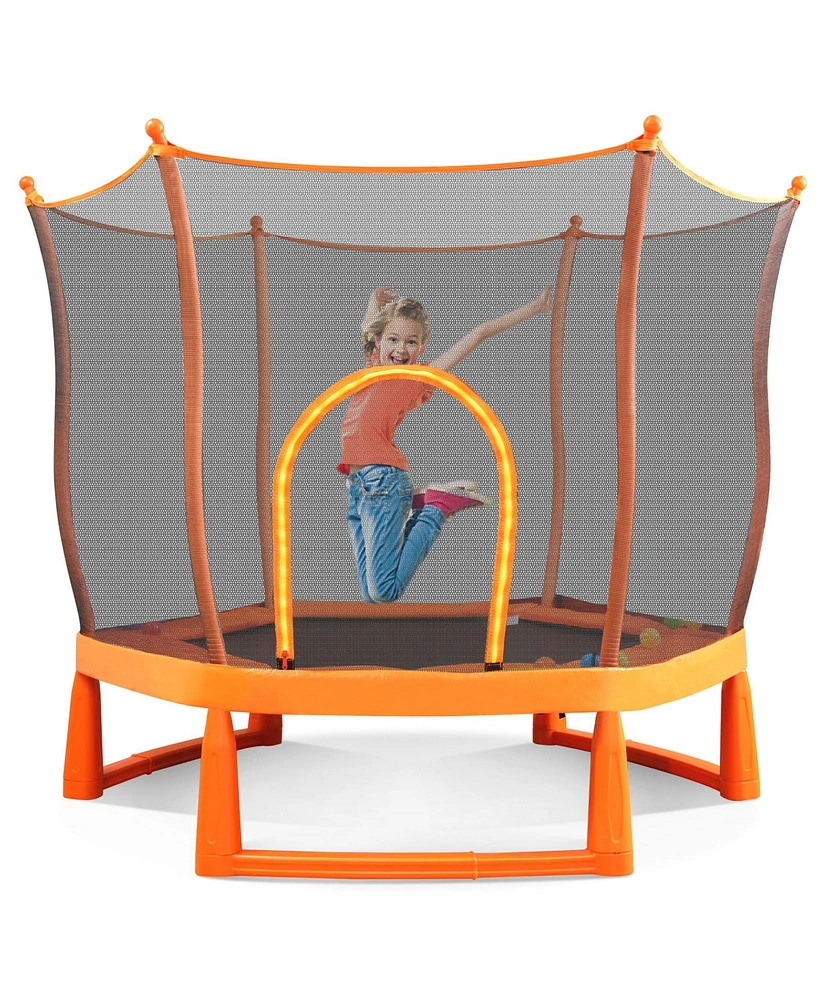 Streamdale Furniture 6FT Toddler Trampoline with Safety Enclosure & Balls