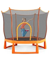 Simplie Fun 6FT Toddler Trampoline with Safety Enclosure & Balls