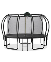 Streamdale Furniture 12FT Kids Trampoline with Safety Enclosure and Basketball Board